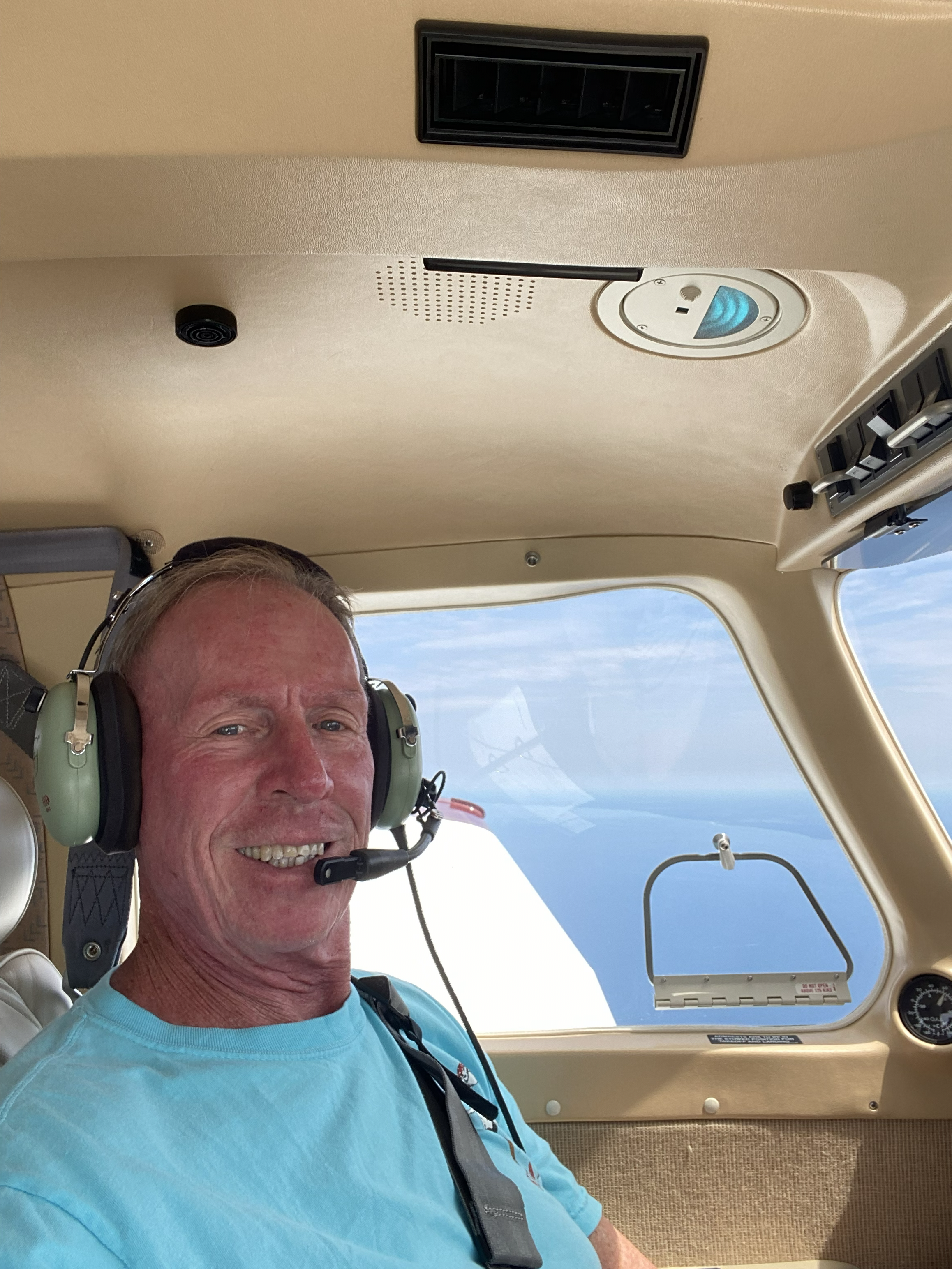 Lance Levien in the cockpit